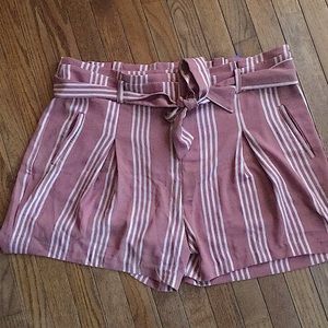 Torrid NWT Women’s Size 20 Rose Stripe Tie Front Shorts.